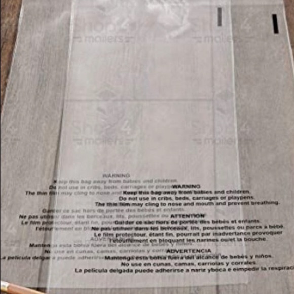 25 XL - - (25) 19x24 XXL Clear Self Sealing Poly Bags Mailers with Warning Large - Picture 4 of 6